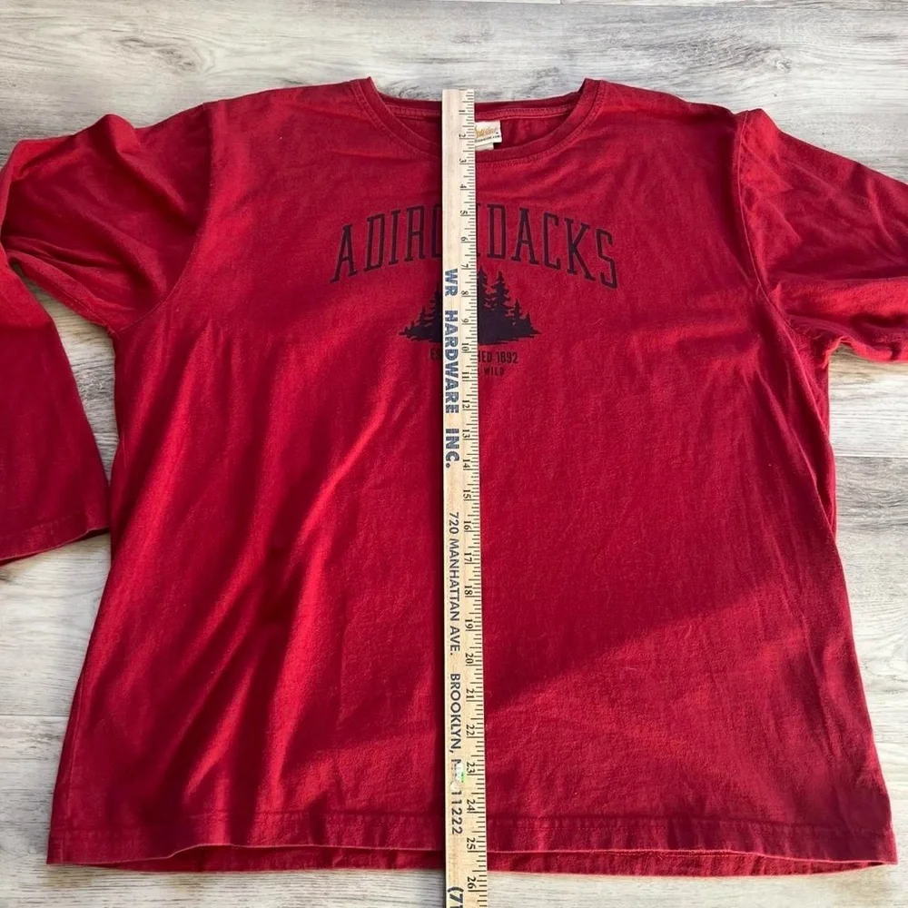 Vintage Red Cotton long sleeved t-shirt